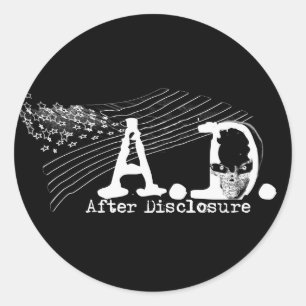 A.D. 発表-ステッカーの後 ラウンドシール