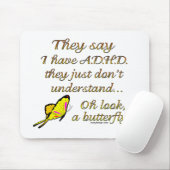 A.D.H.D. 蝶ユーモア マウスパッド (マウス)