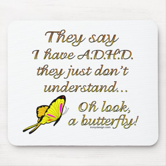 A.D.H.D. 蝶ユーモア マウスパッド (正面)