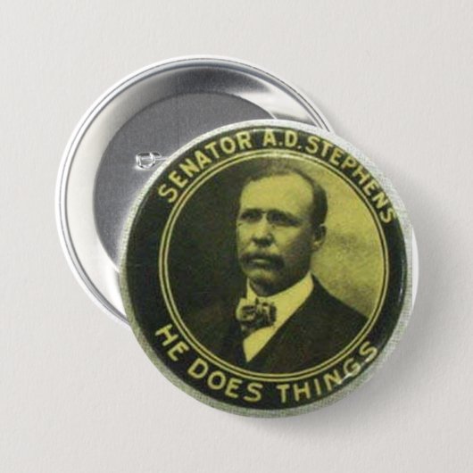 A.D. Stephens上院議員-彼は事をします 缶バッジ (正面&裏面)