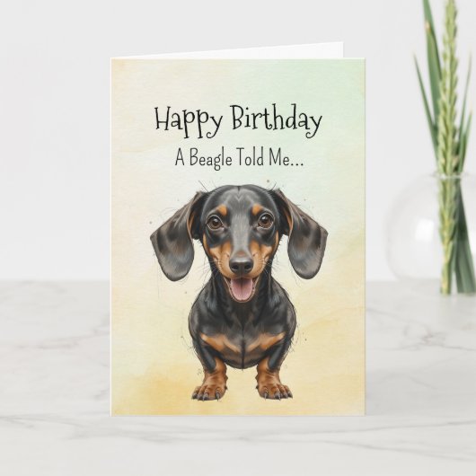 A Dachshund Personality Birthday Fun Animal カード (正面)