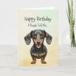 A Dachshund Personality Birthday Fun Animal カード