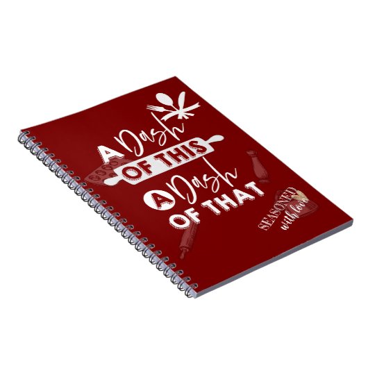 A Dash of This A Dash of That Red Recipe ノートブック (右側)
