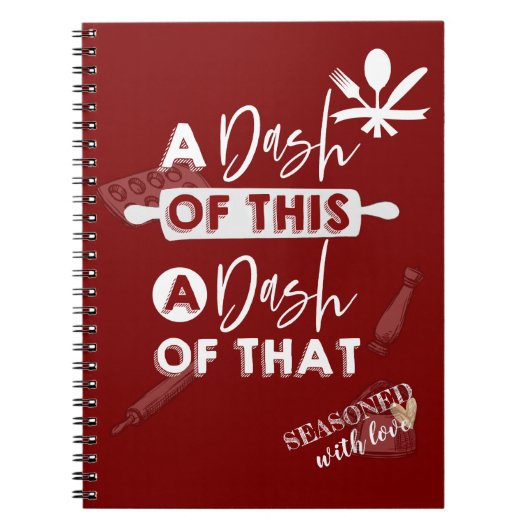 A Dash of This A Dash of That Red Recipe  ノートブック (正面)