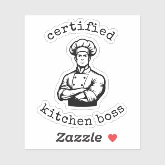 A dashing chef in a monochromatic comic style シール (シート)