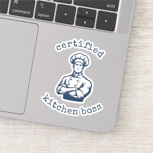 A dashing Navy color comic style of chef シール (詳細)