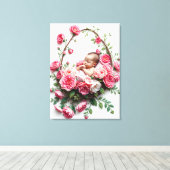 A Daughter’s Light Carnation Portrait Sacred Art キャンバスプリント (インサイチュ (ウッドフロア))