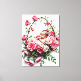 A Daughter’s Light Carnation Portrait  Sacred Art キャンバスプリント