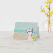 A Day at the Day At theビーチノートカード カード (黄色い花)