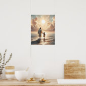 A Day for Miracles, Christian Art, Jesus Walking ポスター (キッチン)