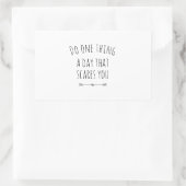 A day that scares you black 長方形シール (バッグ)