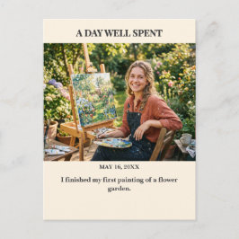 A Day Well Spent Custom Photo Postcard ポストカード