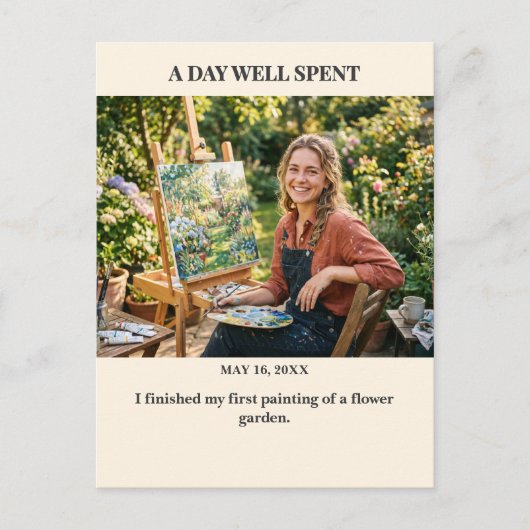 A Day Well Spent Custom Photo Postcard ポストカード (正面)