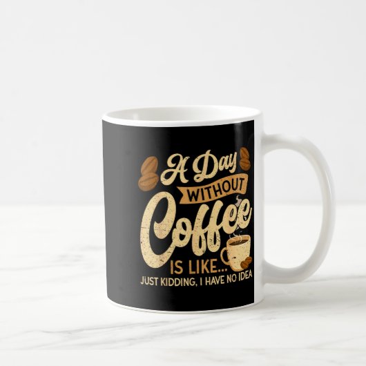 A Day Without Coffee Is Like - Coffee Lover Caffei コーヒーマグカップ (右)