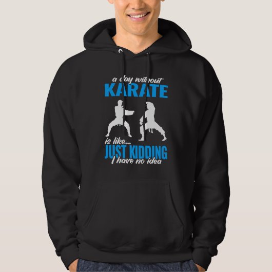 a day without karate fighter for men martial karat パーカ (正面)
