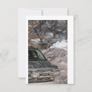 A dear in the headlights 招待状