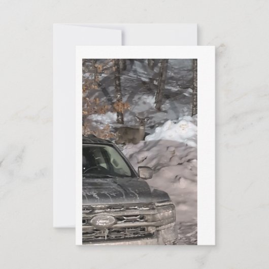 A dear in the headlights 招待状 (正面)