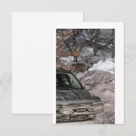 A dear in the headlights 招待状 (正面/裏面)