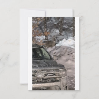 A dear in the headlights 招待状