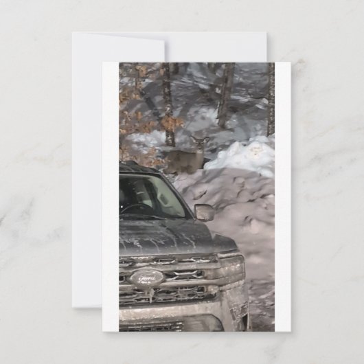 A dear in the headlights 招待状 (正面)