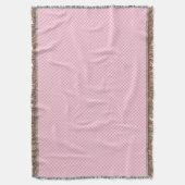 A decorative pink throw blanket with a subtle  スローブランケット (正面縦)