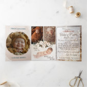 A Delicate & Humorous Birth Announcement - Neutral 三つ折りカード (内部)