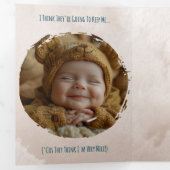 A Delicate & Humorous Birth Announcement - Neutral 三つ折りカード (内部最初)