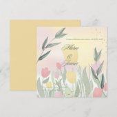 A Delicate Tulip Wedding Celebration 招待状 (正面/裏面)