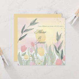 A Delicate Tulip Wedding Celebration 招待状