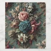 A Deranged Dige – ゴシック様式のフローラデザイン ワインラベル (シングルラベル)