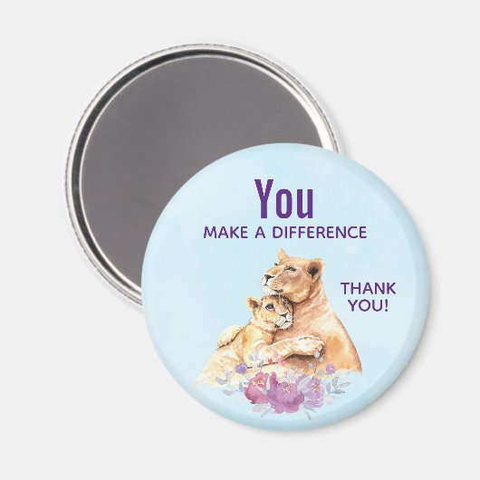 A Difference Water Color Lion & Cub マグネット (正面/裏面)