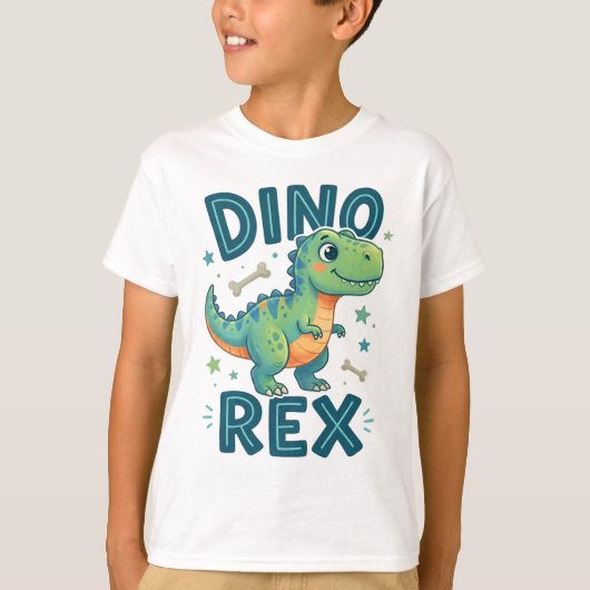 A dinosaur T-shirt that's cute on the back too Tシャツ (正面)