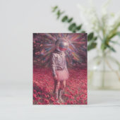 A disco astronaut in a poppy meadow pink tutu ポストカード (スタンド正面)