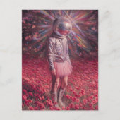 A disco astronaut in a poppy meadow pink tutu ポストカード (正面)