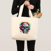 A DJ POP ART SKULL Large Tote Bag ラージトートバッグ (正面(商品))
