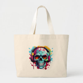 A DJ POP ART SKULL Large Tote Bag ラージトートバッグ