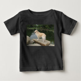A Dog At A Pond ベビーTシャツ