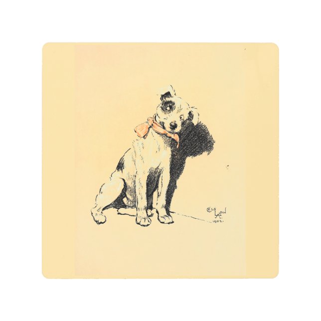 A Dog Day Pl 02 (1902)セシル・チャールズ・ウィンザー メタルプリント (正面)