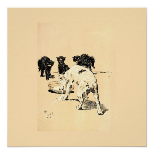 A Dog Day Pl 03 (1902) Cecil Charles Tapestry ポスター (正面)