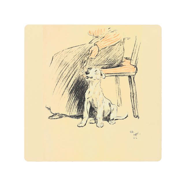 A Dog Day Pl 12 (1902)セシル・チャールズ・ウィンザー メタルプリント (正面)