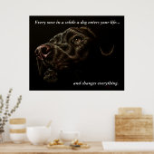 A Dog Enters Your Life - Black Dog Poster ポスター (キッチン)