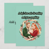 A dog's love asks for nothing and gives everything 招待状 (正面/裏面)