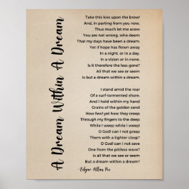A Dream Within A Dream Poem Vintage Poster ポスター