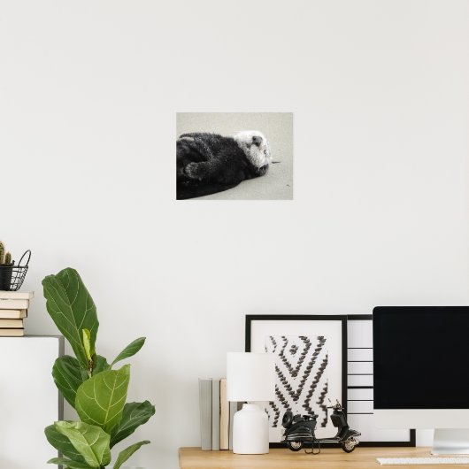 A dreaming sea otter ポスター (ホームオフィス)