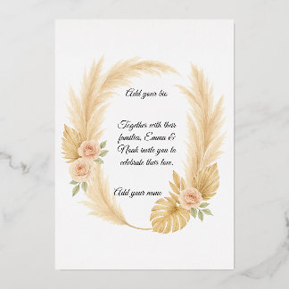 A dreamy boho arch for your perfect day 箔招待状