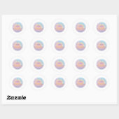 "A dreamy circular die-cut sticker design. In the  ラウンドシール (シート)