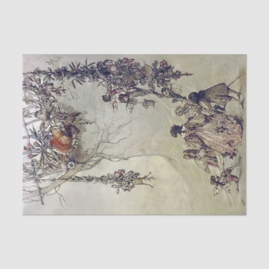 A Duncan Carseによる“妖精の昇天” 薄葉紙 (正面)