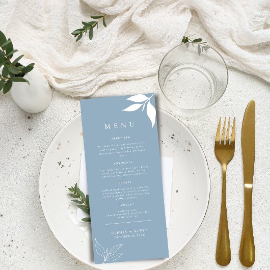 A Dusty Blue I 現代のミニマリスト I ブランチリーフス メニュー