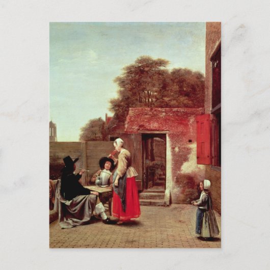 A Dutch Courtyard, c.1658-60 ポストカード (正面)