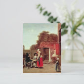 A Dutch Courtyard, c.1658-60 ポストカード (スタンド正面)
